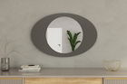 Oglinda decorativa, Siam, Obble, 60x90x2.2 cm, Antracit