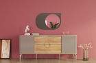 Oglinda decorativa, Siam, Pubble, 60x90x2.2 cm, Antracit