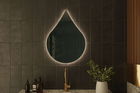 Oglinda decorativa, Siam, Damla, 50x70x2.2 cm, Alb