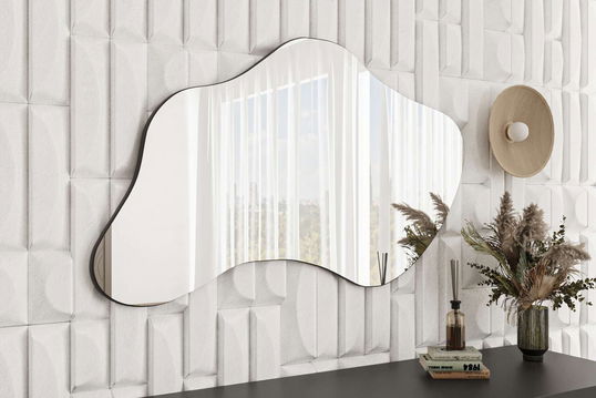 Oglinda decorativa, Siam, Azeila, 60x120x2.2 cm, Negru