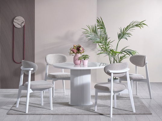 Masa, Fairfax, Aqua, 100x75x100 cm, Alb