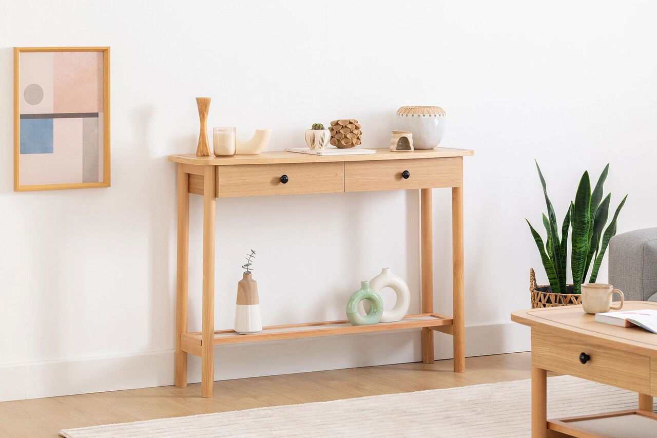 Dulap, Howard, Daisy, 110x80x33 cm, Natural/Lemn