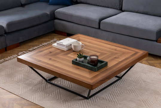 Masuta de cafea, Howard, Cora, 100x32x100 cm, Maro
