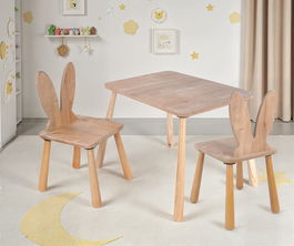 Set masa si scaun pentru copii, Rosewood, BLTYZ-AKTV059-1, Stejar