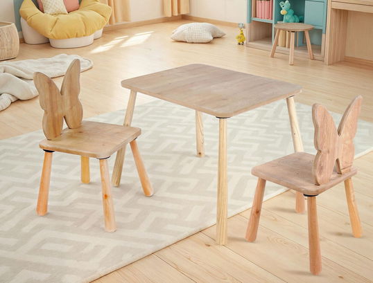 Set masa si scaun pentru copii, Rosewood, BLTYZ-AKTV062-1, Stejar