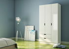 Dulap pentru haine, Rabi, Rb-155, 90x180x45 cm, Alb mat