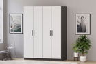 Dulap pentru haine, Rabi, Rb-183-01, 120x180x45 cm, Alb mat / Antracit