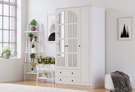 Dulap pentru haine, Rabi, Rb-010, 105x180x52 cm, Alb mat