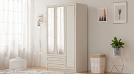 Dulap pentru haine, Rabi, Rb-077-01, 105x180x52 cm, Alb mat