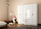 Dulap pentru haine, Rabi, Rb-157, 180x180x45 cm, Alb mat
