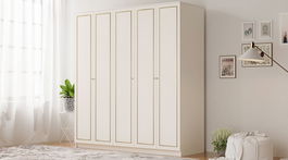 Dulap pentru haine, Rabi, Rb-083, 175x210x52 cm, Alb mat