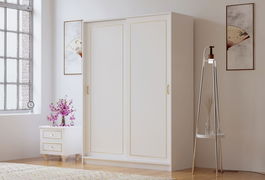 Dulap pentru haine, Rabi, Rb-093, 140x190x56 cm, Alb mat