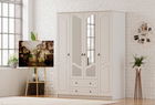 Dulap pentru haine, Rabi, Rb-106, 140x210x52 cm, Alb mat