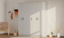 Dulap pentru haine, Rabi, Rb-185-05, 175x210x52 cm, Alb mat