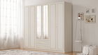 Dulap pentru haine, Rabi, Rb-085-02, 210x210x52 cm, Alb mat