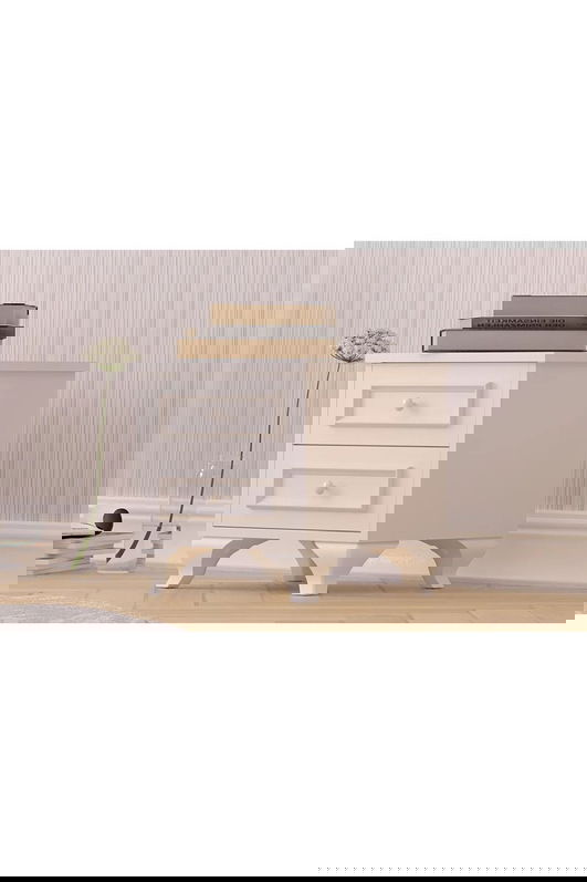 Noptiera, Rabi, Rb-186-07, 45x45x40 cm, Alb mat