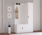 Cuier de perete, Rabi, Rb-159, 120x200x35 cm, Alb mat