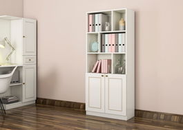 Corp biblioteca, Rabi, Rb-089, 70x180x40 cm, Alb mat