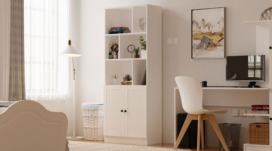 Corp biblioteca, Rabi, Rb-117, 70x180x33 cm, Alb mat