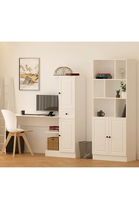 Set birou si biblioteca, Rabi, Rb1000401557, 155x150x40 cm, Alb mat
