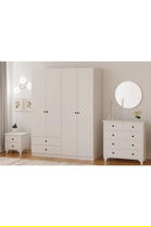 Set dormitor pentru copii, Rabi, Rb-068, Alb mat