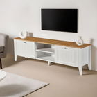 Comoda TV, Tuvalle, Tuval 081, 160x47x33 cm, Stejar alb
