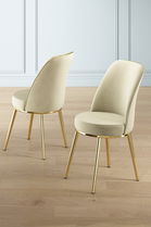 Set scaune 2 piese, Charlotte, Pefa, Crem / Aur