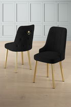 Set scaune 2 piese, Charlotte, Newa, Negru