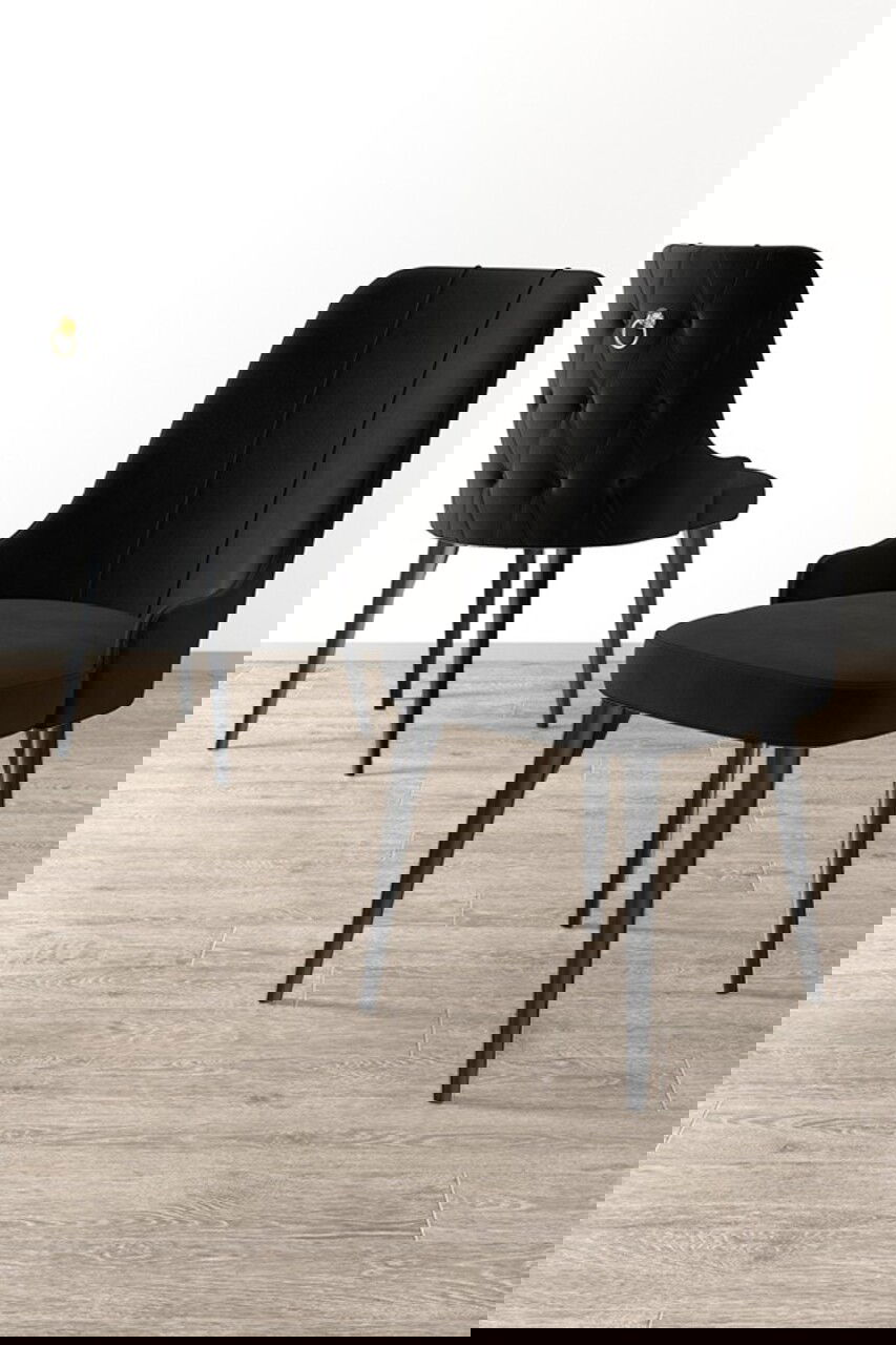 Set scaune 4 piese, Charlotte, Newa, Negru