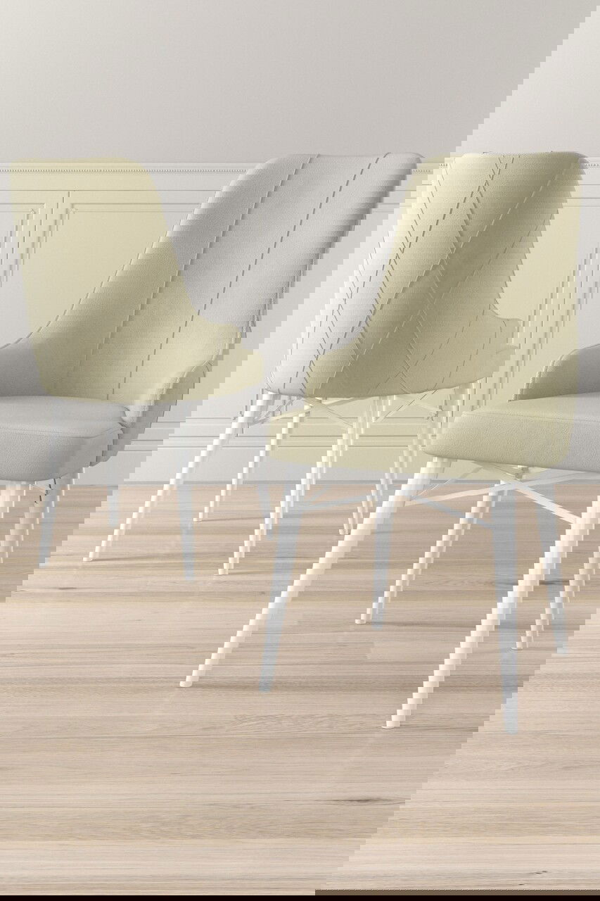 Set scaune 2 piese, Charlotte, Neta, Crem/Alb