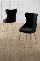 Set scaune 4 piese, Charlotte, Alpa, Negru