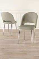 Set scaune 4 piese, Charlotte, Pane, Crem / Crom
