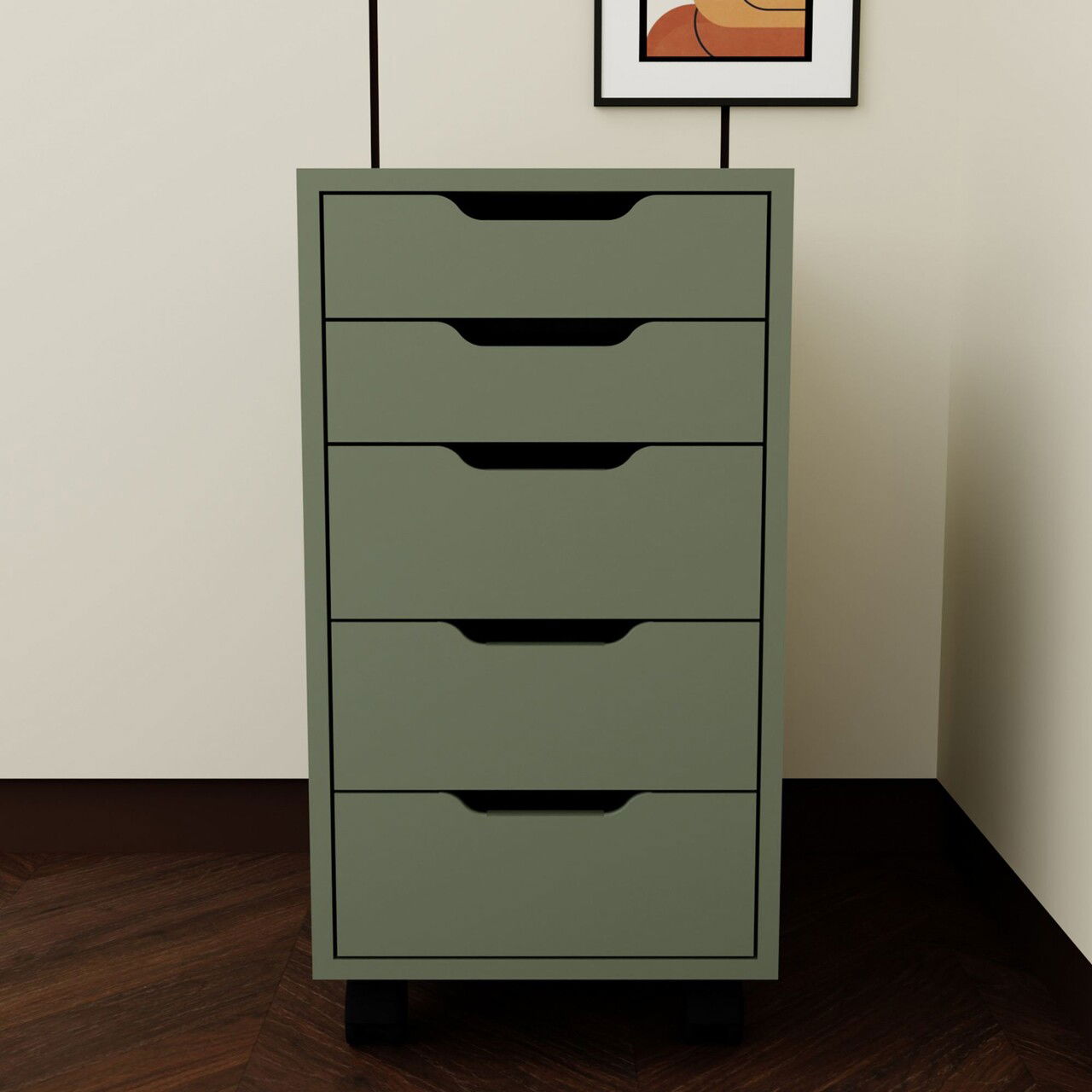 Dulap multifunctional, Miwood, Caisson 1600-78, Verde