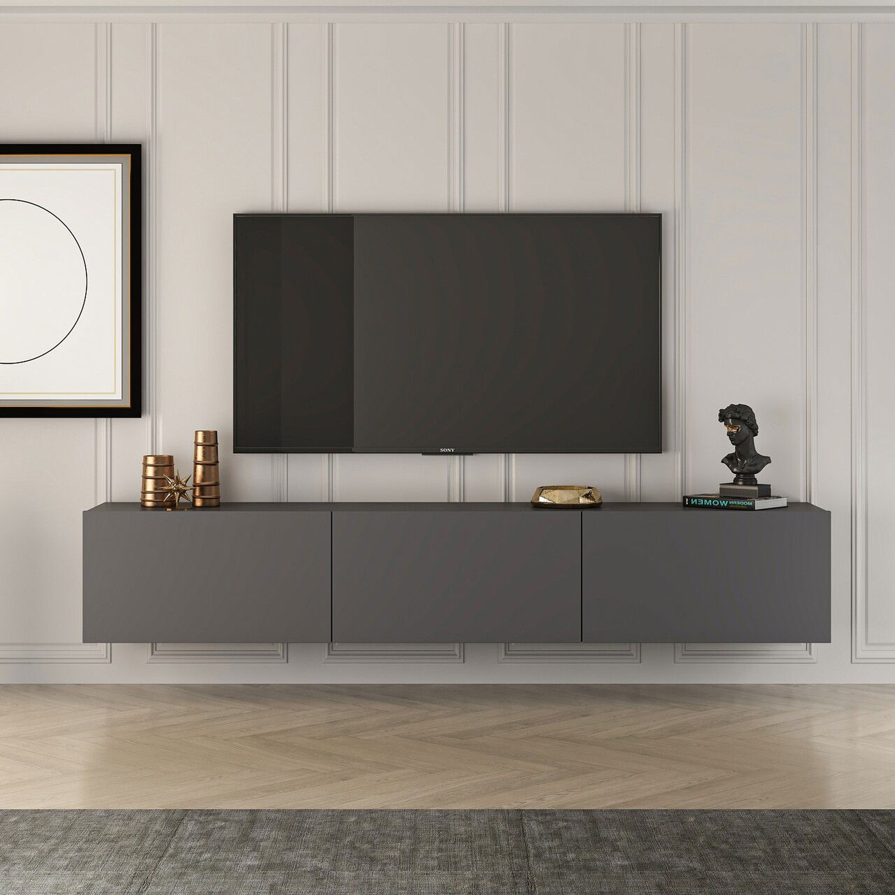 Comoda TV, Puqa Design, West, Antracit