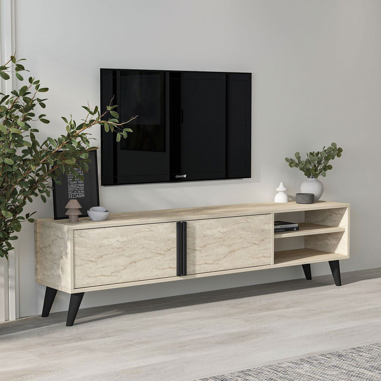 Comoda TV, Inarch, Benoit, Travertin