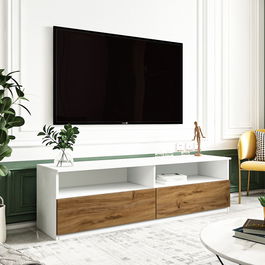 Comoda TV, Inarch, Centra, Alb / Natural