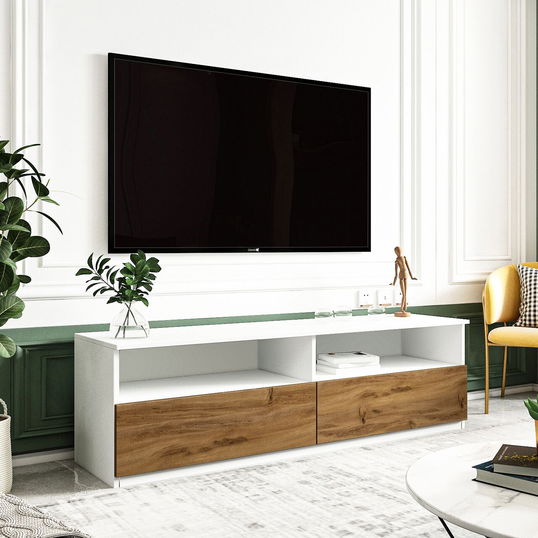 Comoda TV, Inarch, Centra, Alb / Natural