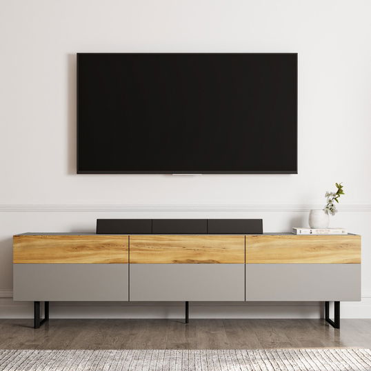 Comoda TV, Inarch, Sign, Gri / Stejar