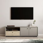 Comoda TV, Inarch, Pao, Gri / Travertin