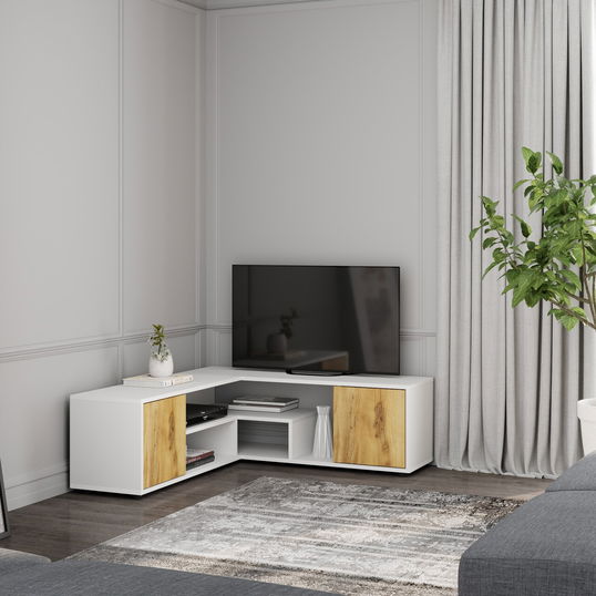 Comoda TV, Inarch, Rosa, Stejar alb