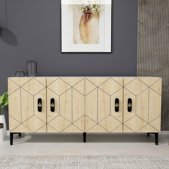 Consola, Olivia, Cross KB150, Stejar alb / safir