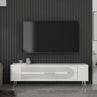 Comoda TV, Olivia, Retrol3, Alb / Argintiu