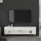 Comoda TV, Olivia, Retrolp4, Alb/Auriu