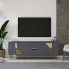Comoda TV, Olivia, Retrop2, Antracit / Aur