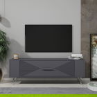 Comoda TV, Olivia, Retrol1, Antracit / Argintiu