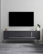 Comoda TV, Olivia, Retrop1, Antracit / Argintiu