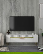 Comoda TV, Olivia, Retrolp1, Alb/Auriu
