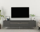 Comoda TV, Olivia, Dekolp1, Antracit / Argintiu