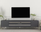 Comoda TV, Olivia, Dekolp2, Antracit / Argintiu