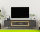 Comoda TV, Olivia, Dekolp3, Antracit / Aur